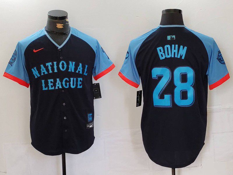 Men Philadelphia Phillies #28 Bohm Blue All star 2024 Nike MLB Jersey style 1